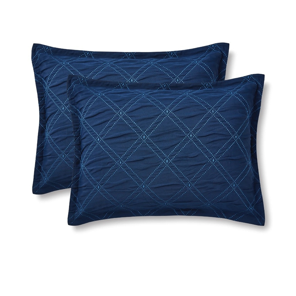 NEW Mainstays Full/Queen Navy Blue & Light Blue 5-Piece Comforter Set - Picture 6 of 14